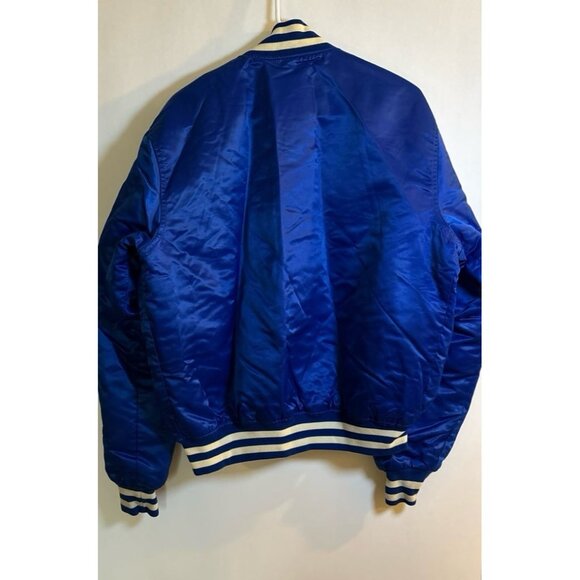 Vintage‎ (80s/90s) STARTER Blue Satin Jacket (Large) Made in USA - Picture 5 of 11